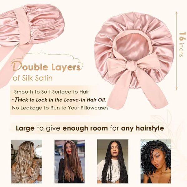 YANIBEST Satin Bonnet Silk Bonnet for Sleeping - Image 2