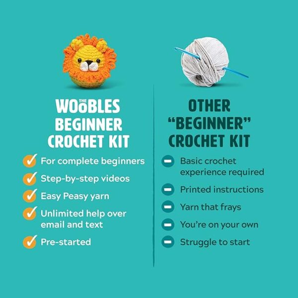 The Woobles Beginners Crochet Kit with Easy Peasy Yarn - Image 3