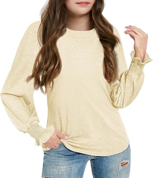 Haloumoning Girls Long Sleeve Shirts Kids