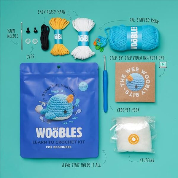 The Woobles Beginners Crochet Kit with Easy Peasy Yarn - Image 4