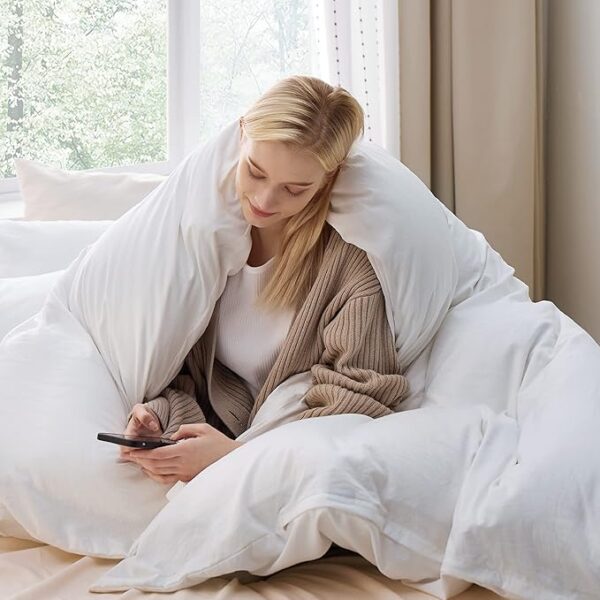 Bedsure White Duvet Cover Queen Size - Image 3