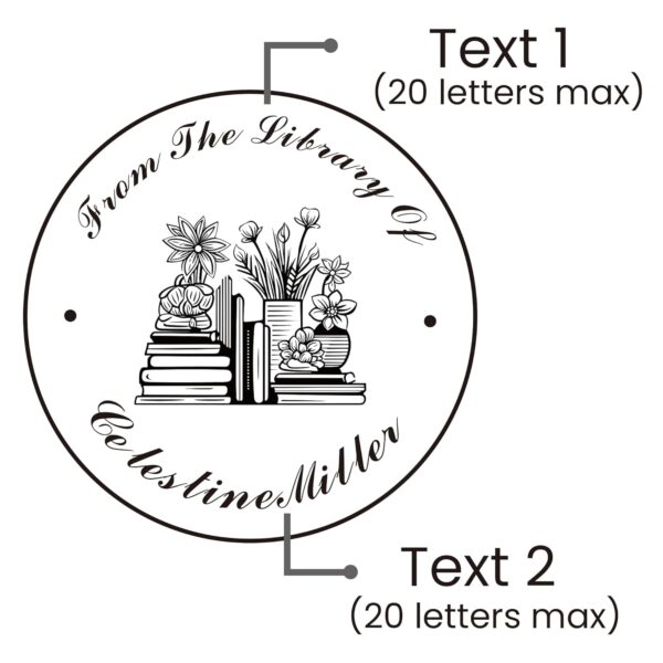Book Embosser Custom Embosser Stamp with Your Name or Design - Image 2