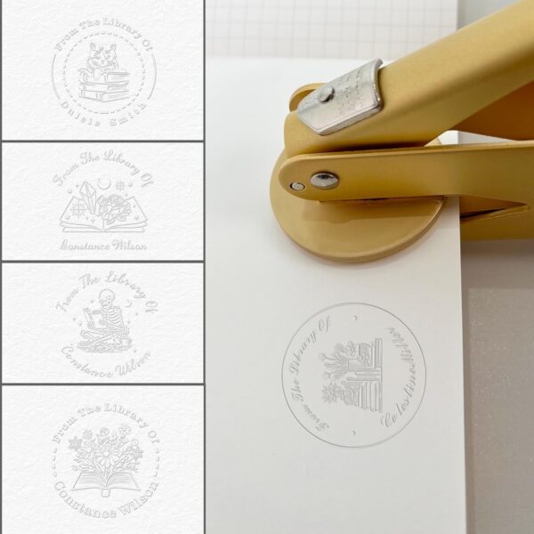 Book Embosser Custom Embosser Stamp with Your Name or Design - Image 4