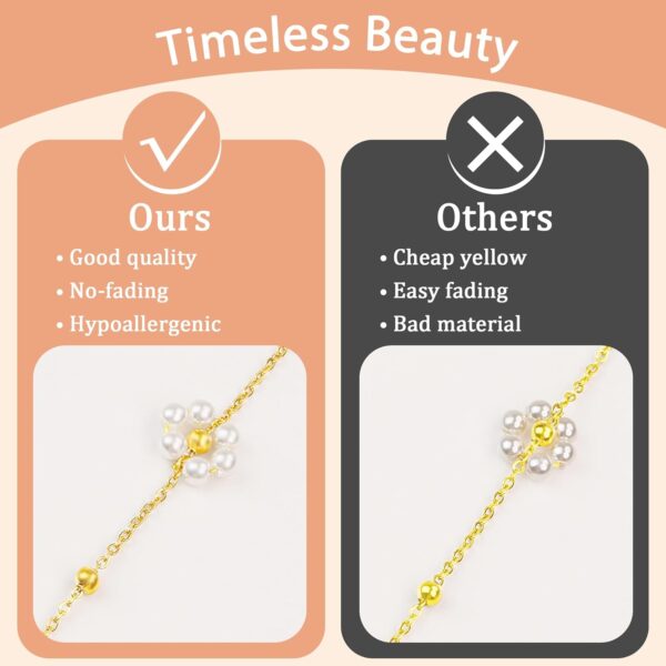 SmileBelle Daisy Pearl Necklace - Image 3
