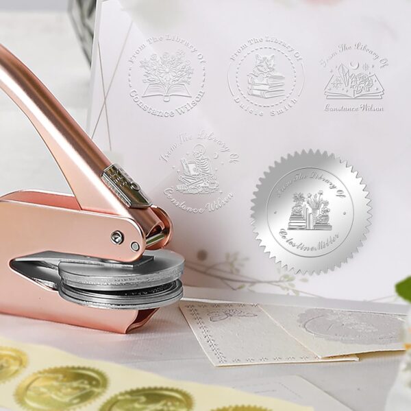 Book Embosser Custom Embosser Stamp with Your Name or Design - Image 3