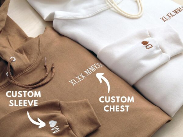 WEAR PHYSIQUE Custom Embroidered Roman Numeral Hoodie - Image 3